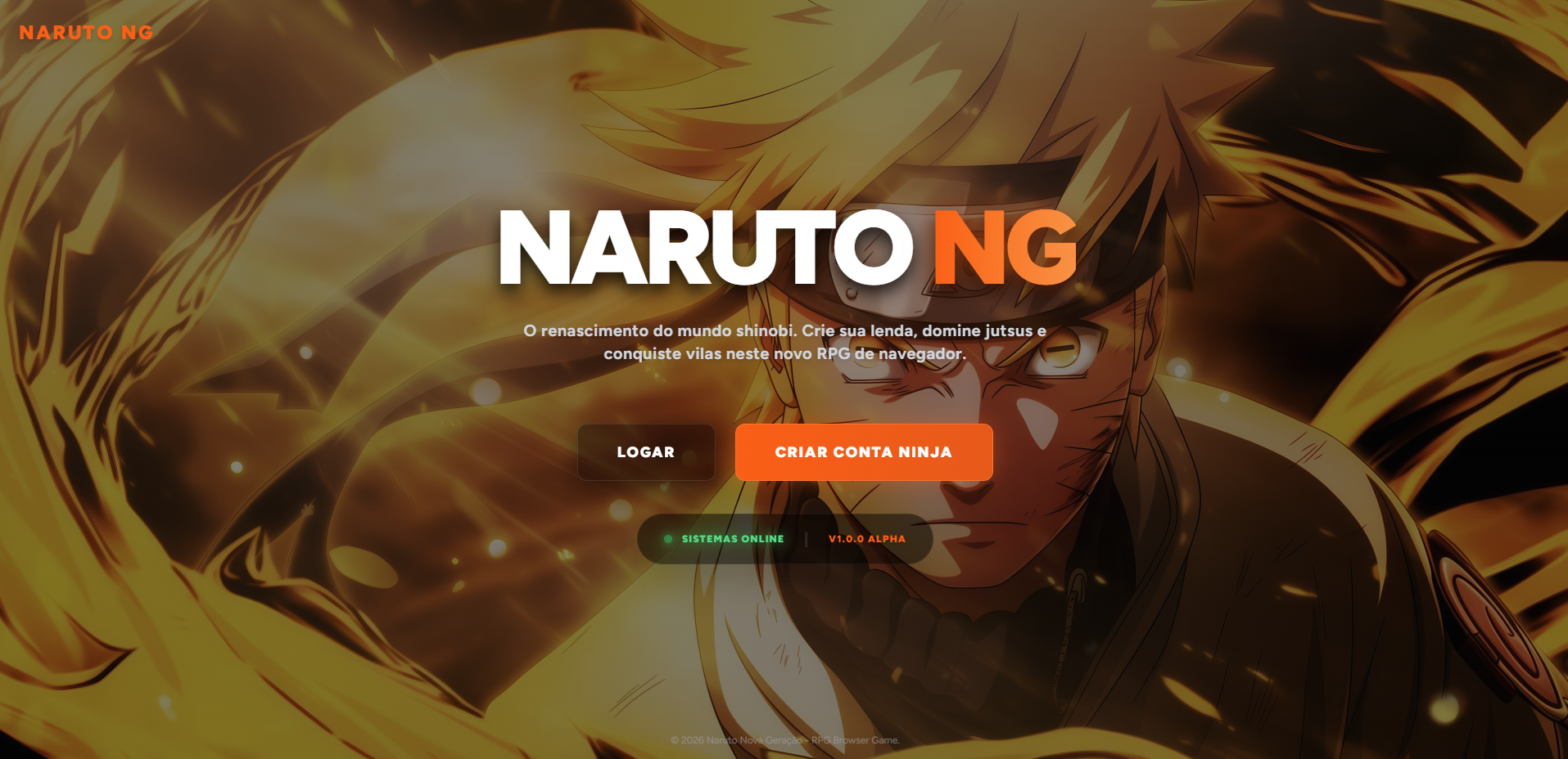 Tela Inicial Naruto NG