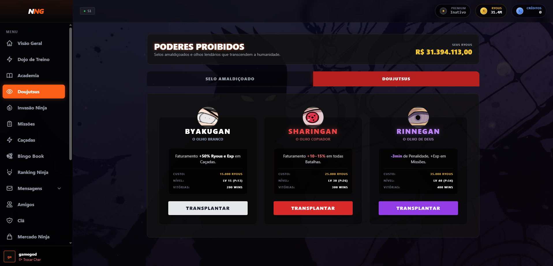 Transplante de Doujutsus